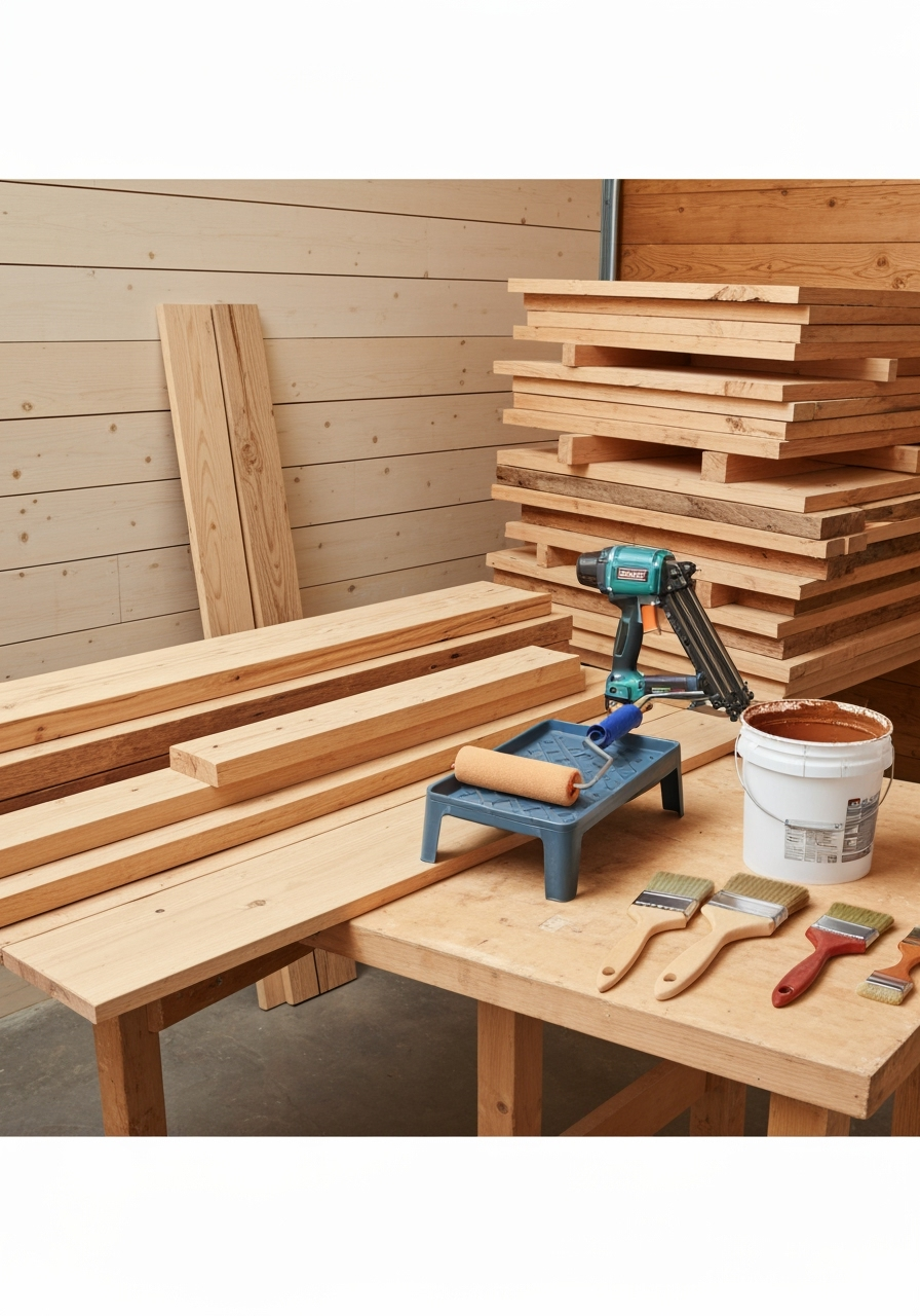 DIY Shiplap Wall Project: 9 Easy Steps for Beginners 2 Materials needed for DIY shiplap wall project.