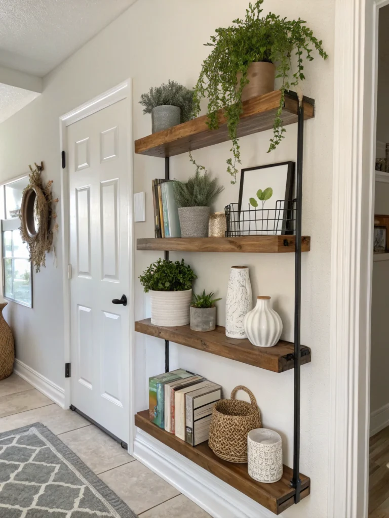 DIY entryway shelf tutorial: Transform your Los Angeles space with 5 easy steps.