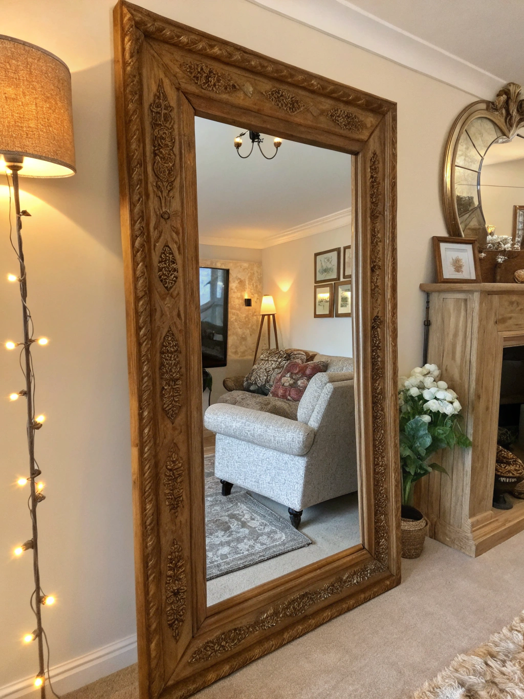 DIY Wooden Mirror Frame: How to Create best One in 5 Simple Steps 4 The final DIY wooden mirror frame proudly displayed in a home setting, enhancing the decor.