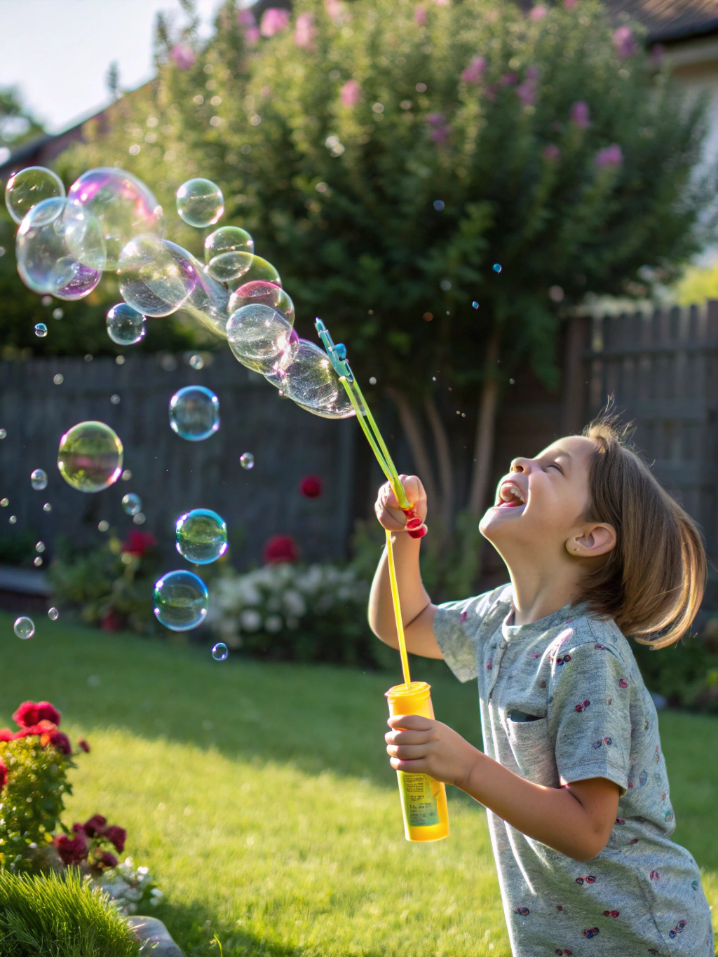 Spectacular giant bubbles floating in the air, made with homemade solution - make your own bubble solution giant