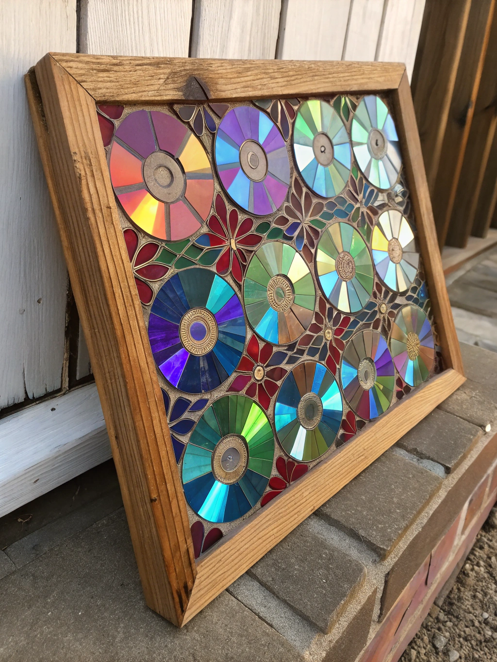 old CD mosaic projects step by step