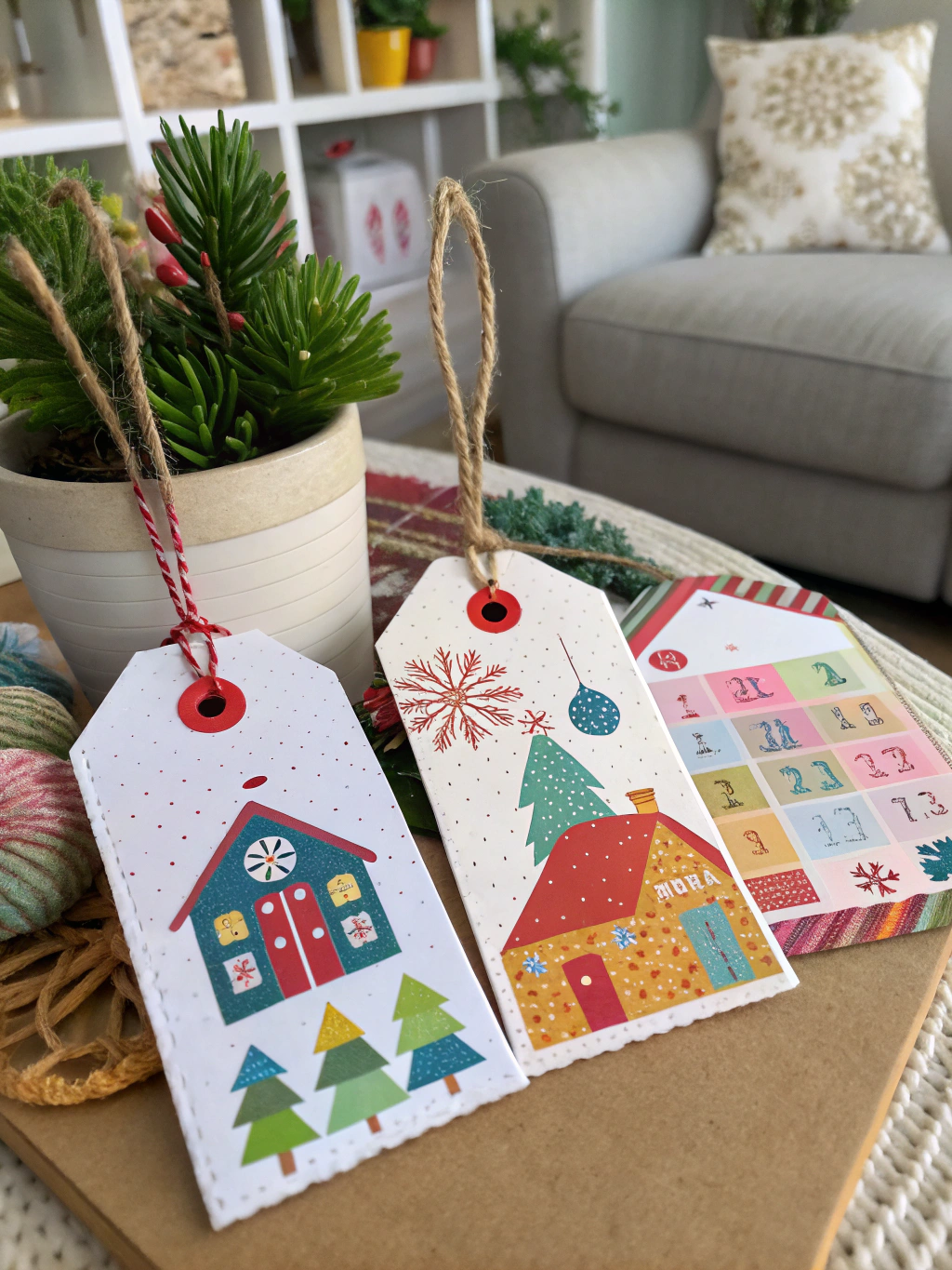 A stunning collection of finished items made from repurposed old calendars, showcasing all seven project ideas.
