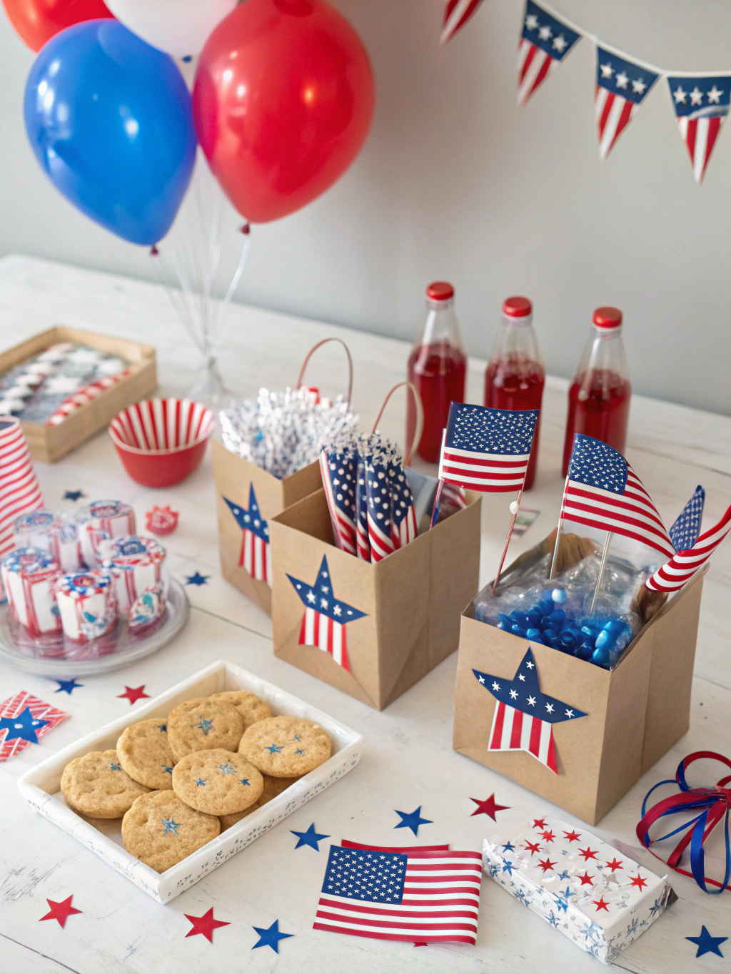 Festive collection of 4th of July DIY party favors ready for a celebration