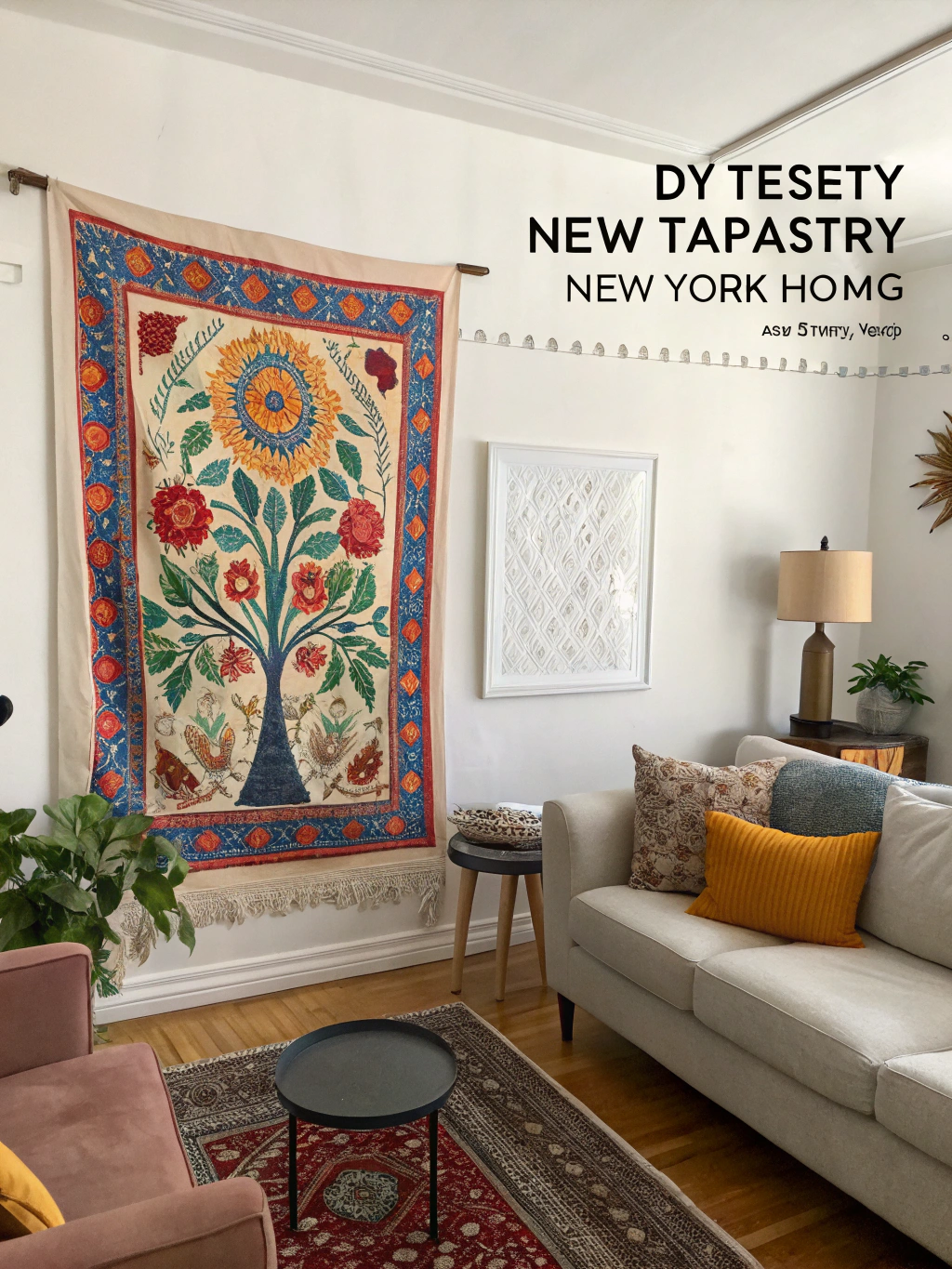 How to Master DIY Tapestry Hanging: 5 Simple Steps 4 The final result: A perfectly hung tapestry dramatically improving room decor, showcasing successful DIY tapestry hanging.
