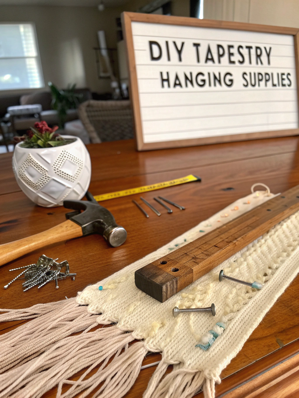 How to Master DIY Tapestry Hanging: 5 Simple Steps 3 Step 1 of DIY tapestry hanging: Preparing the tapestry and choosing the wall location.