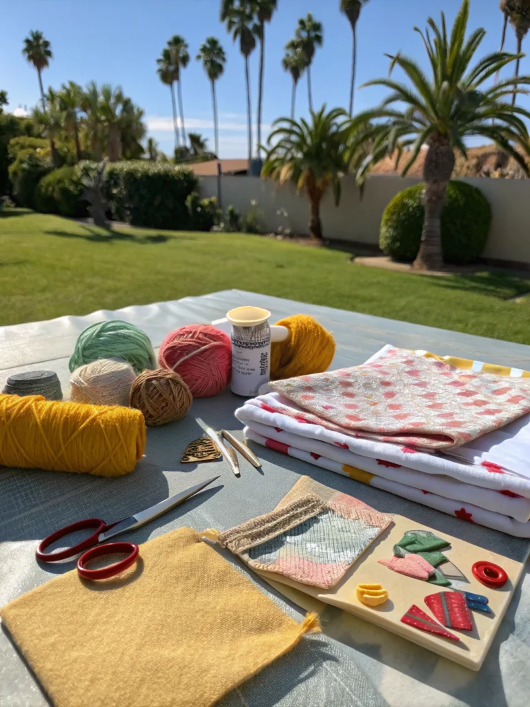 DIY Picnic Blanket Tutorial: How to Craft Your Own in 7 Easy Steps! 1 Crafting ingredients for DIY picnic blanket tutorial in San Diego. ifryy.com