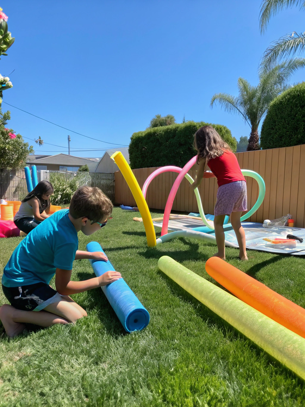 DIY Pool Noodle Crafts: 8 Easy Hack To-Make Summer Ideas! 3 Step 1: Cutting pool noodle slices for DIY pool noodle crafts.