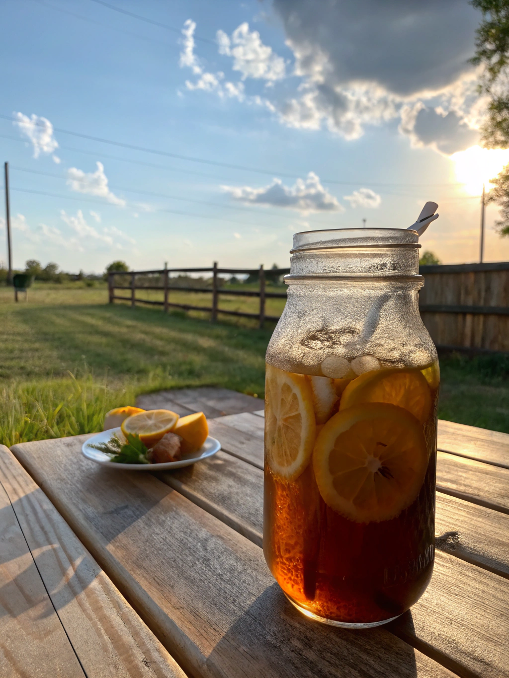 DIY Sun Tea Jar: 5 Simple Steps for Perfect Sunshine Brew 7 The final result: A beautiful glass of DIY sun tea, garnished and ready to drink.