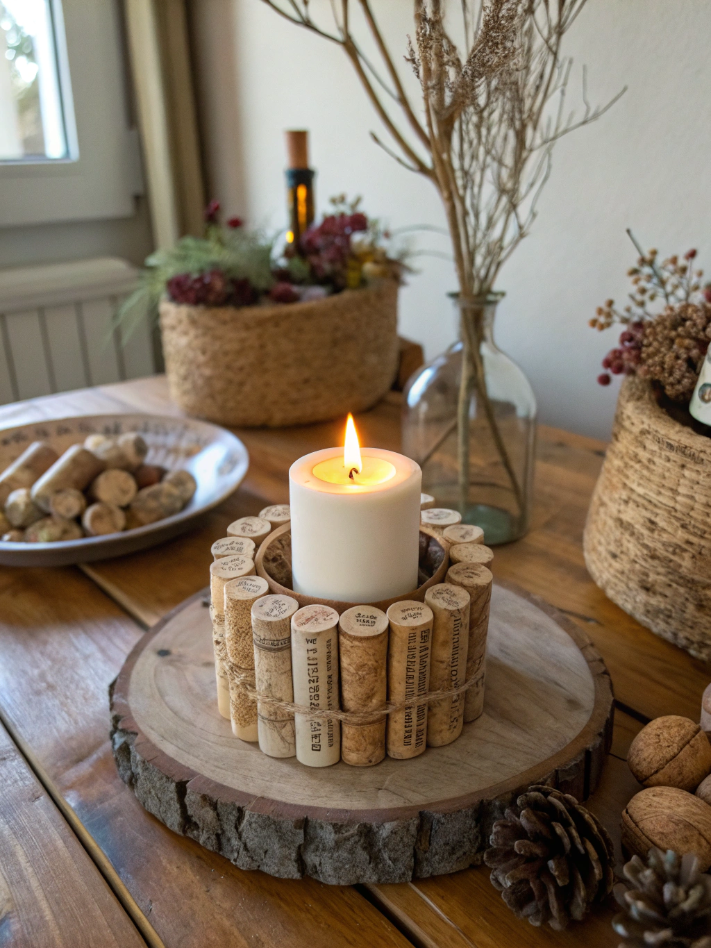 Repurpose Wine Corks Craft: 7 Amazing DIY Ideas You'll Love 10 A stunning final display of various finished repurpose wine corks craft projects.