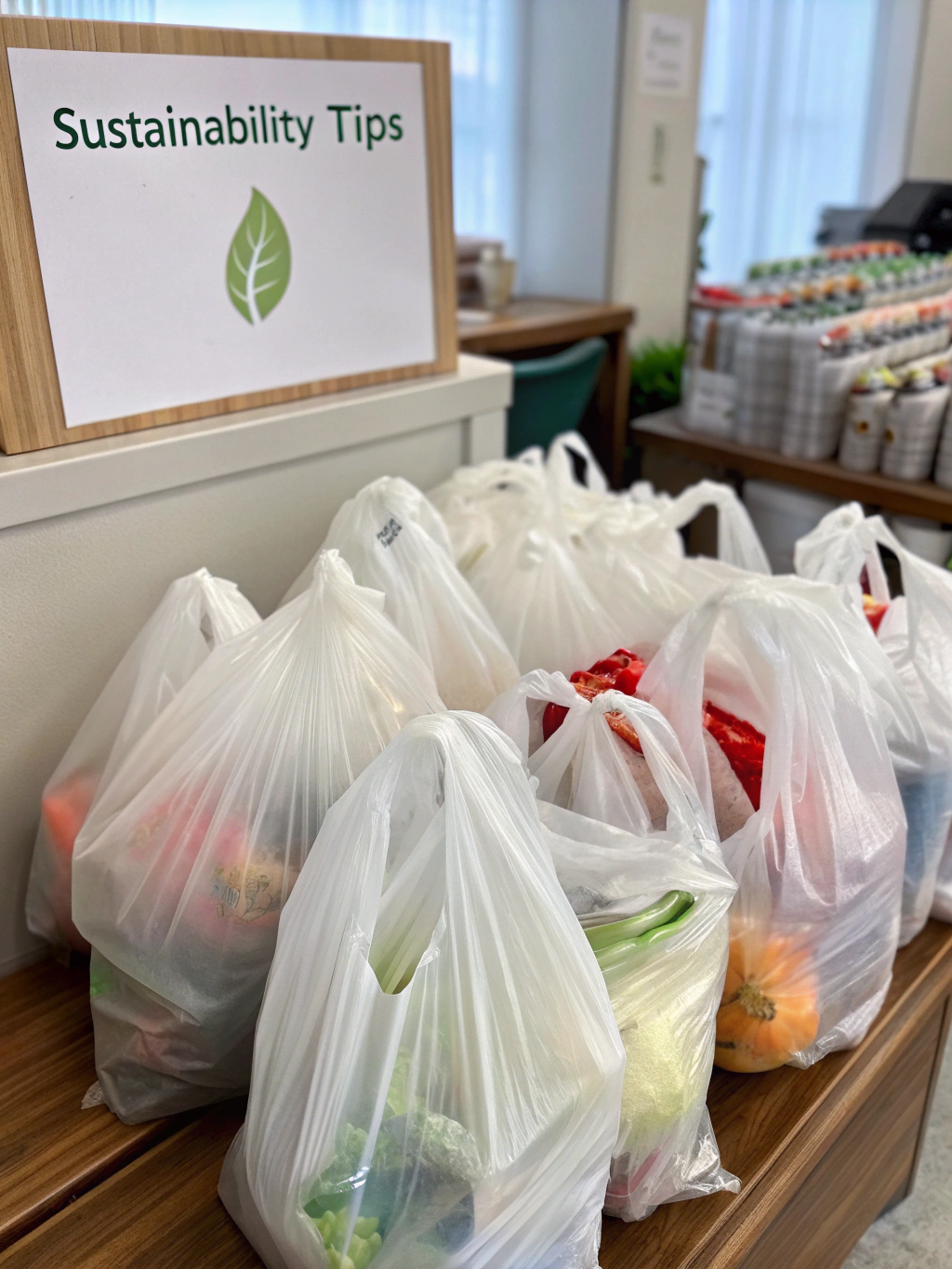 How 10 Easy Ways for Repurposing Plastic Grocery Bags Easily 2 What you need to start repurposing plastic grocery bags: a pile of bags, sharp scissors, a cutting mat, and a ruler.