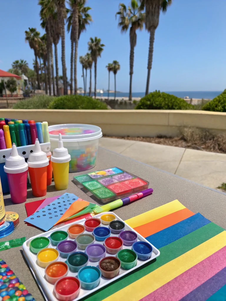 Summer Boredom Busters DIY Kids: Top 7 Fun Activities! 1 Colorful DIY craft supplies for summer kids' activities in San Diego. ifryy.com