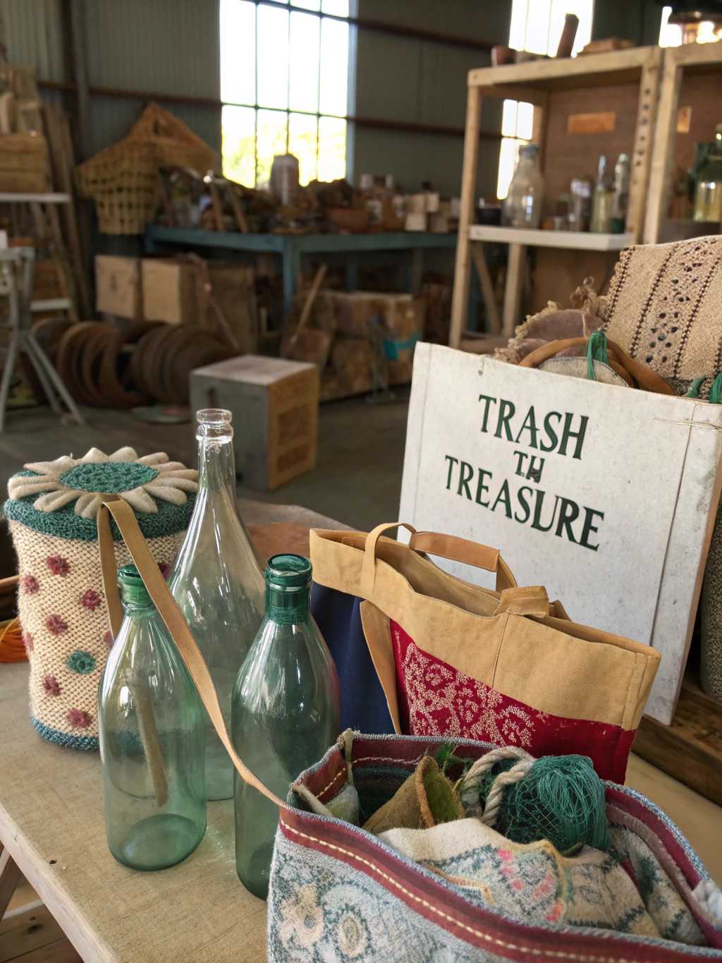 A collection of amazing trash to treasure crafts, showcasing the beauty of upcycling.
