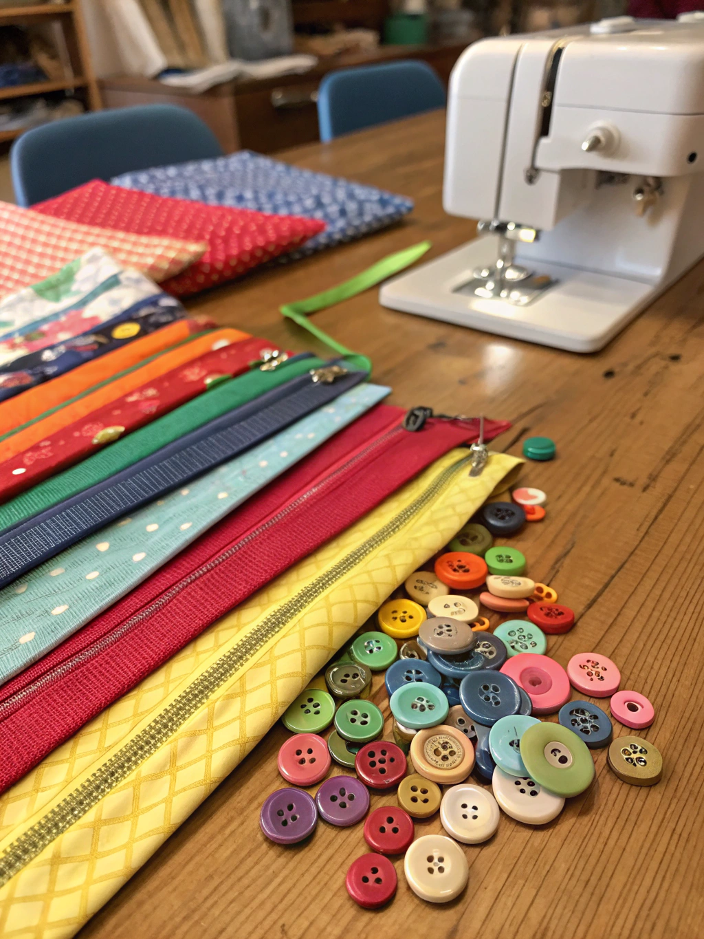 Upcycled Pet Beds: 7 Easy Ways to Transform Old Items 2 Colorful assortment of fabric scraps, zippers, and buttons ideal for crafting upcycled pet beds in Austin. ifryy.com